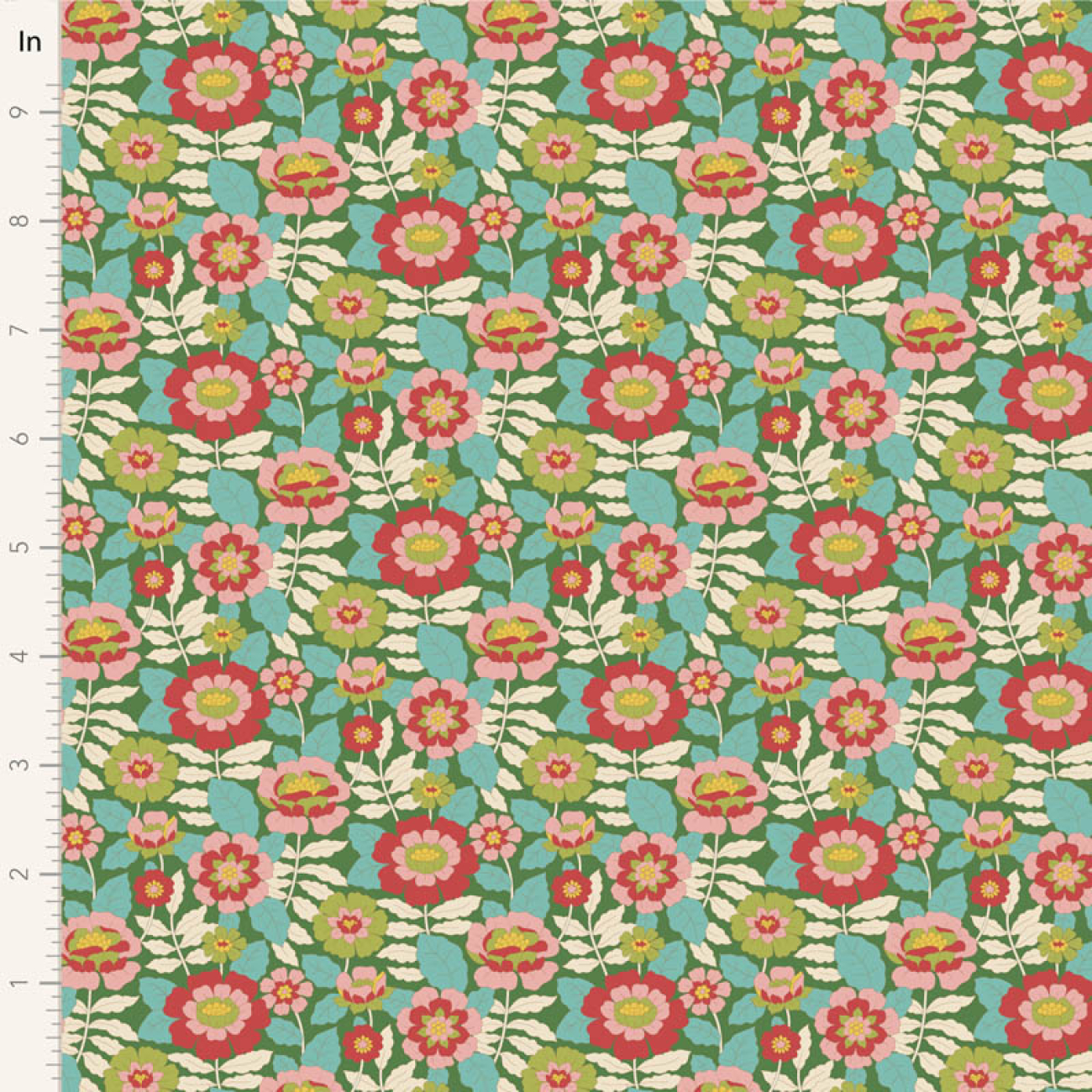 Tilda Patchwork Stoff Baumwolle - Wallflower - Beverly Green